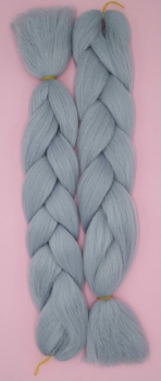 silver gray braids
